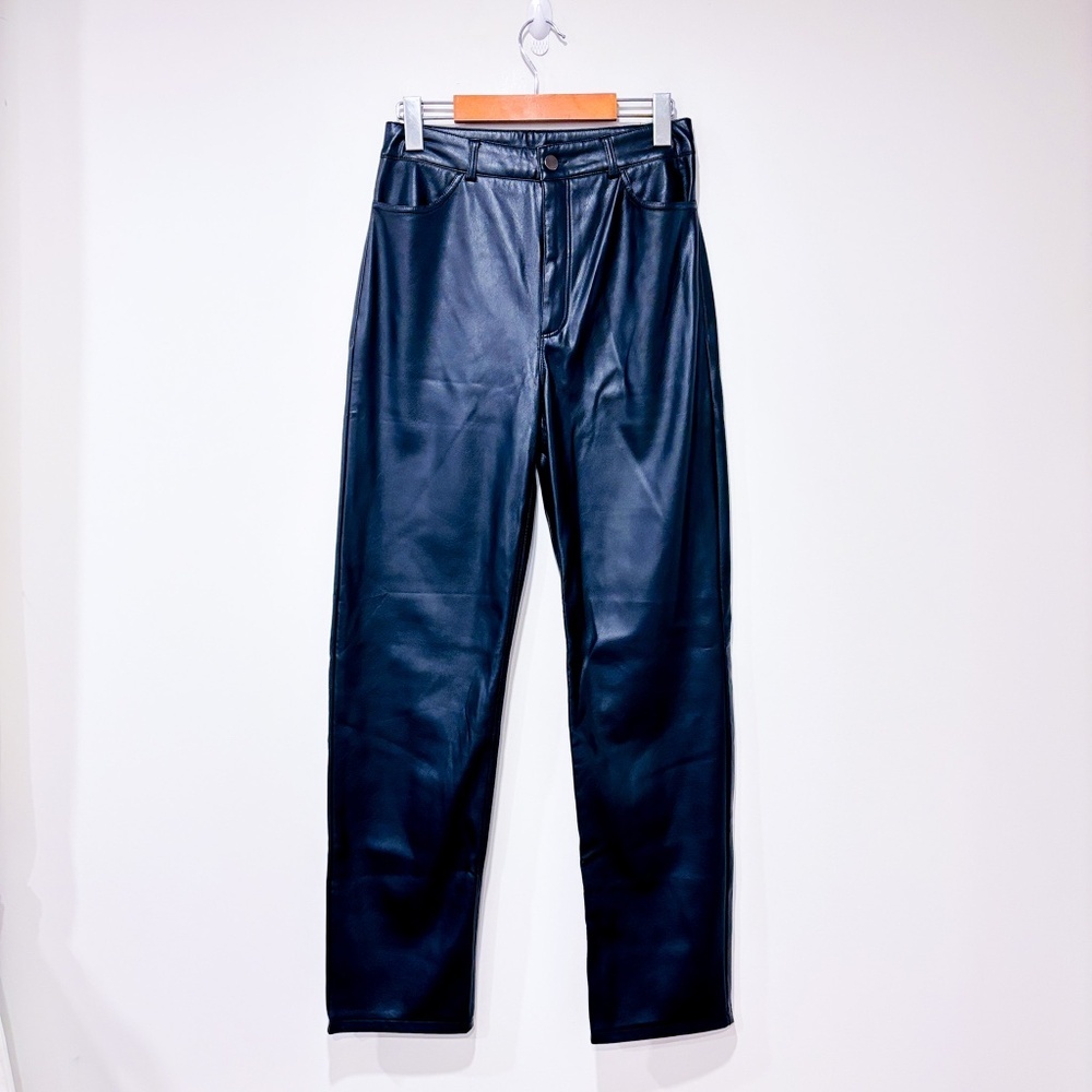 DYNAMITE Faux leather black high rise pants